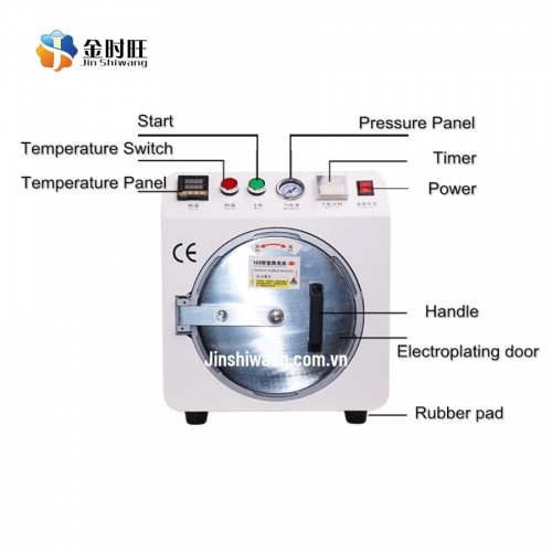 Máy Hấp Khử Bọt Màn Hình Điện Thoại Ép Kính JSW 13 Inch