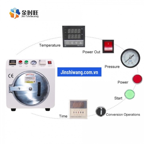 Máy Hấp Khử Bọt Màn Hình Điện Thoại Ép Kính JSW 13 Inch