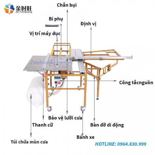 Máy cưa bàn trượt JUZHIYUAN JT-9