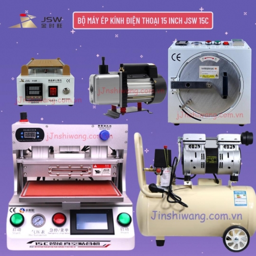 Trọn bộ máy ép kính điện thoại 15 inch JSW 15C
