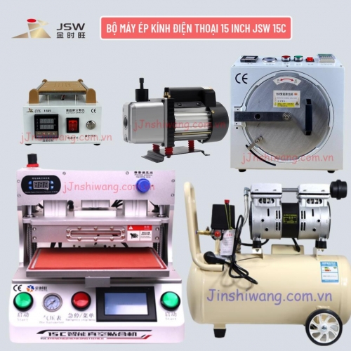 Trọn bộ máy ép kính điện thoại 15 inch JSW 15C