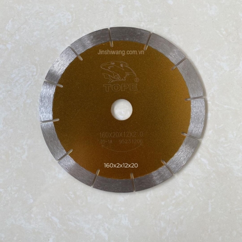 Đĩa cắt gạch, cắt đá TOPE D160 màu vàng