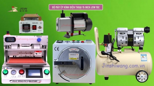 Trọn bộ máy ép kính điện thoại 15 inch JSW 15C