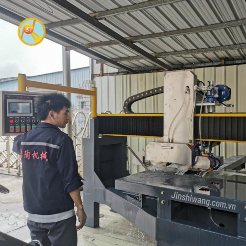 Máy cắt cầu đá, gạch CNC tự động 2 lưỡi cắt khổ 3m2 C2-E3200