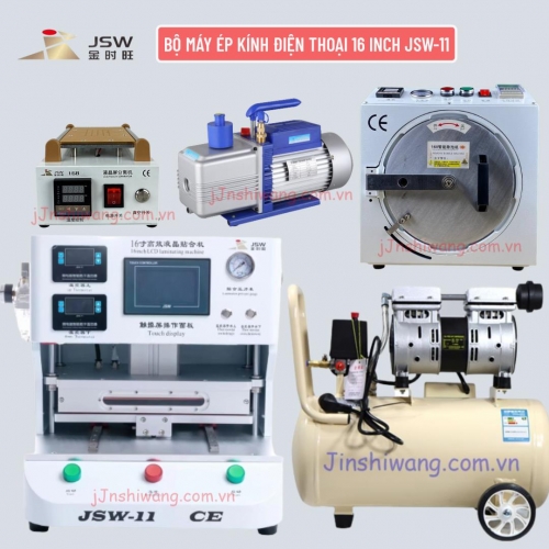 Trọn bộ máy ép kính điện thoại 16 inch JSW-11