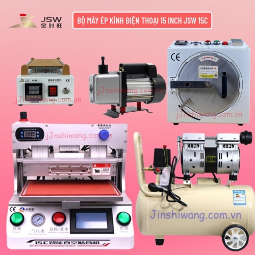 Trọn bộ máy ép kính điện thoại 15 inch JSW 15C