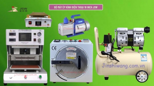 Trọn bộ máy ép kính điện thoại JSW 18 inch