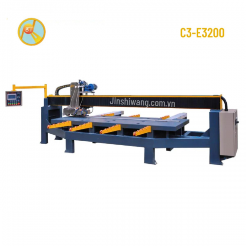 Máy cắt cầu đá, gạch CNC tự động 2 lưỡi cắt khổ 3m2 C2-E3200