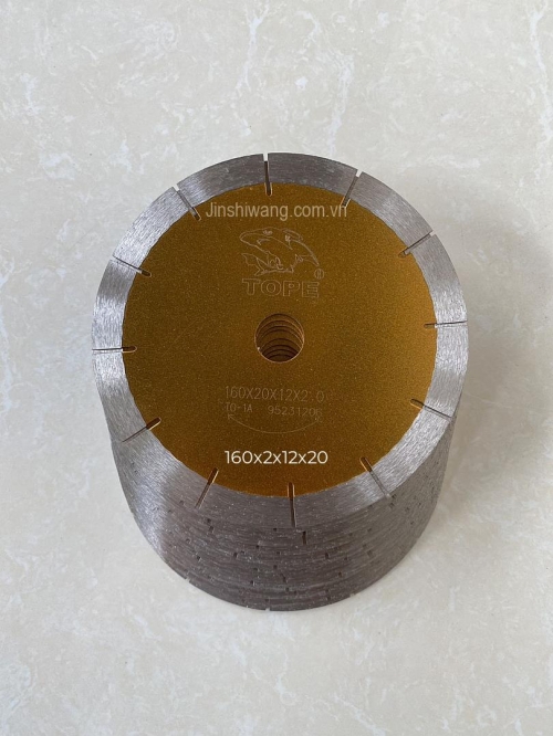 Đĩa cắt gạch, cắt đá TOPE D160 màu vàng