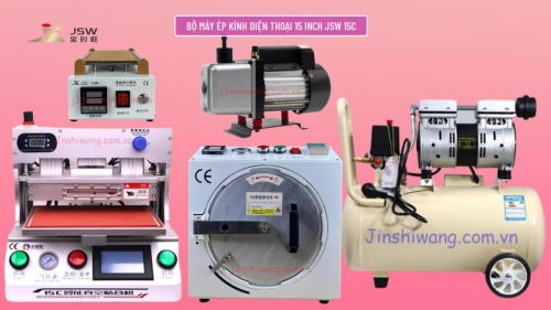 Trọn bộ máy ép kính điện thoại 15 inch JSW 15C