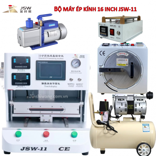 Trọn bộ máy ép kính điện thoại 16 inch JSW-11