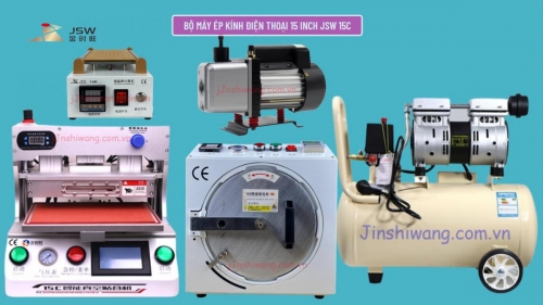 Trọn bộ máy ép kính điện thoại 15 inch JSW 15C