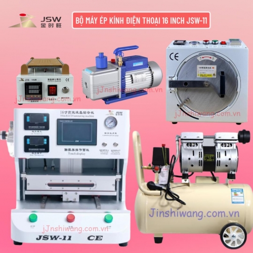 Trọn bộ máy ép kính điện thoại 16 inch JSW-11
