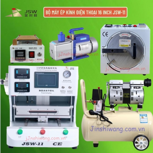 Trọn bộ máy ép kính điện thoại 16 inch JSW-11