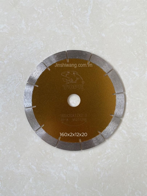 Đĩa cắt gạch, cắt đá TOPE D160 màu vàng