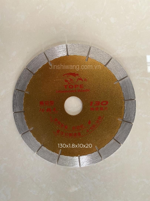Đĩa cắt gạch, cắt đá TOPE D130 màu vàng