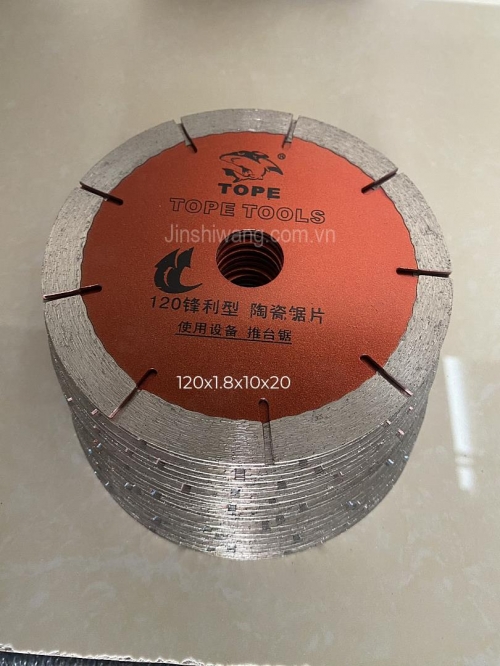Đĩa cắt gạch, cắt đá TOPE D120 màu vàng