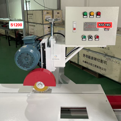 Máy cắt gạch bàn đảy khổ 1m2 S1200 điện 3 pha công suất 4hp.