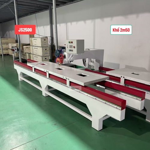 Máy cắt gạch cắt đá đảy bàn JS2500 cắt khổ 2m50 4 chức năng.