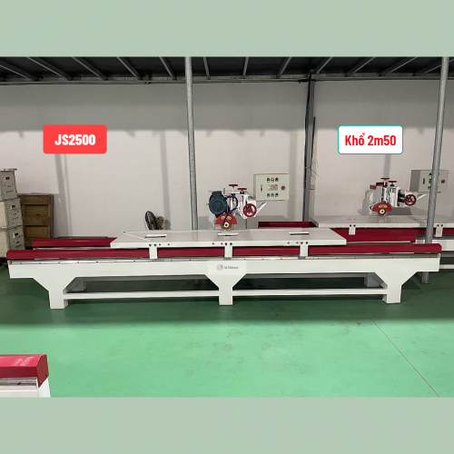 Máy cắt gạch cắt đá đảy bàn JS2500 cắt khổ 2m50 4 chức năng.