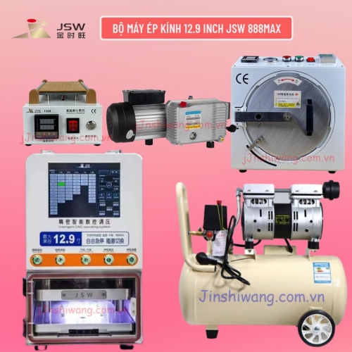 Trọn bộ máy ép kính điện thoại 12 inch JSW 888MAX mới 2026